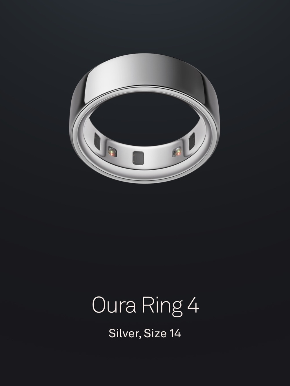 Oura Ring 4 Smart Wellness Ring — Silver